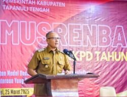Wakil Bupati Tapteng Mahmud Efendi Buka Musrenbang 2025